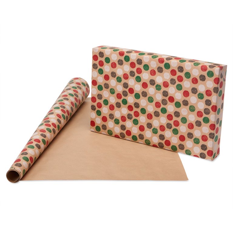 American Greetings Wrapping Paper Sheets with Gridlines Stripes and Polka Dots (12-sheets 100 Sq ft)