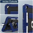 thumbnail image 3 of Decase Shockproof Rugged Case for Apple iPad 9th/ 8th/ 7th Generation Case 10.2" 2021/2020/2019 with Kickstand & Shoulder Strap,Tri-Layer PC+TPU Back Cover,Heavy Duty Shock-Absorbent Protective Case,M, 3 of 9