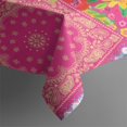 thumbnail image 4 of Rectangle Boho Patchwork Waterproof Tablecloth 60×120 Inch,Bohemian Style Stitching Colorful Floral Vintage Reusable Indoor/Outdoor Durable Table Cover for Party Kitchen Dinner Room Decor, 4 of 6