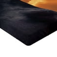 thumbnail image 2 of Ambesonne Nature Fitted Sheet, Galloping Friesian Horse, Twin XL Size, Black Orange, 2 of 3