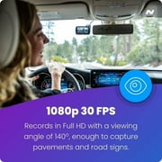 Nextbase 222X Compact Dual Dash Cam Front & Rear 2.5 HD IPS Screen, 1080p Full HD, 6 Layer Lens, Black, 0.17 lbs assembled.