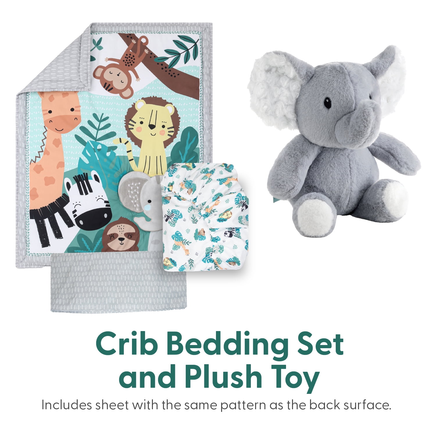 The Peanutshell Crib Bedding, Butterfly Song Baby Crib Bedding Set and Mobile, 4-Piece Set