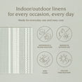 thumbnail image 2 of over&back Set of 4 Reversible Woven Placemats - Colorful Dining Room Table Mat - UVA/UVB-Proof Polypropylene - Indoor and Outdoor Kitchen and Home Decor - Striped - Green - Rectangle, 2 of 12