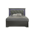 thumbnail image 2 of Blaze Modern Style Full 4PC bedroom set made with Wood & LED Headboard in Gray, 2 of 19
