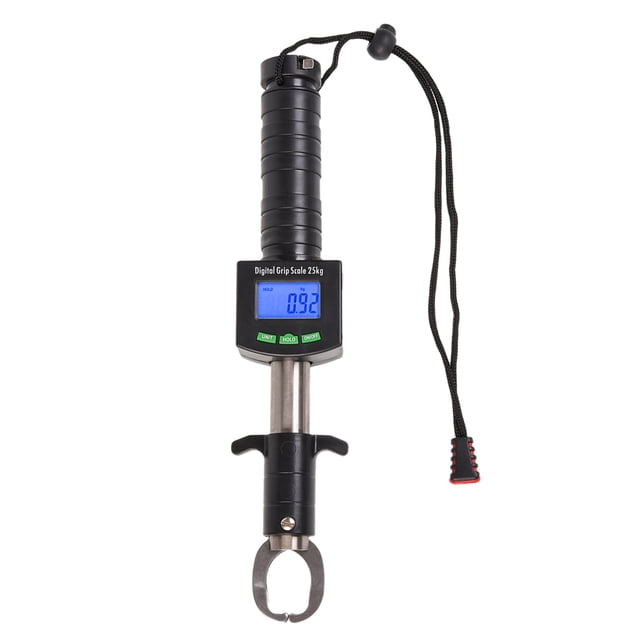 Outil de Préhension de Poisson Portable à Commande Électronique, Support de Prise de Pêche, Balance Numérique en Acier Inoxydable Sans Batterie (Noir)