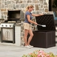 thumbnail image 3 of Rubbermaid 11" Width Deck Box, Medium, 74 Gallon, Brown, 3 of 8