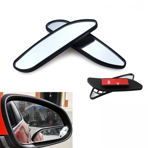 MELIVO Blind Spot Mirror, 2 Pieces 5" Adjustable Stick On Auxiliary Rear-view Blind Spot Wide Angle Auto Mirrors For Car Truck SUVs Motorcycle