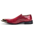 thumbnail image 2 of Men's Urban Pointy Metal Tip Slip On Loafers Formal Dress Shoes, Red, 12, 2 of 3