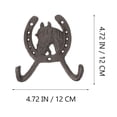 thumbnail image 2 of CRILSTYLEO 2Ud Gancho Decorativo De Pared En Hierro Negro Estilo Vintage Para Colgar Ropa, 2 of 7