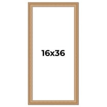 16x36 Frame Charleston Honey Brown Solid Wood Picture Frame Width 1.75 Inches | Interior Depth 0.5