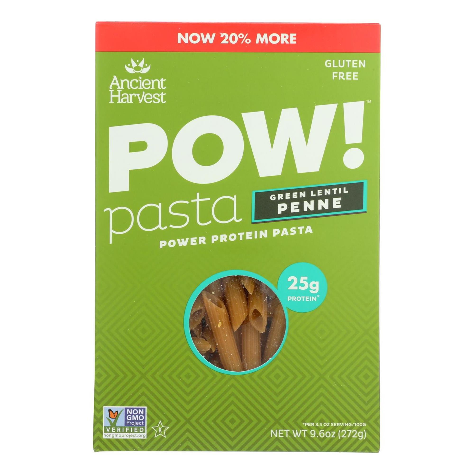 Ancient Harvest Pow! Green Lentil Penne Pasta, 8 oz