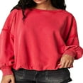thumbnail image 1 of Pull Col Rond à Manches Longues en Couleur Unie pour Femme, 1 of 5