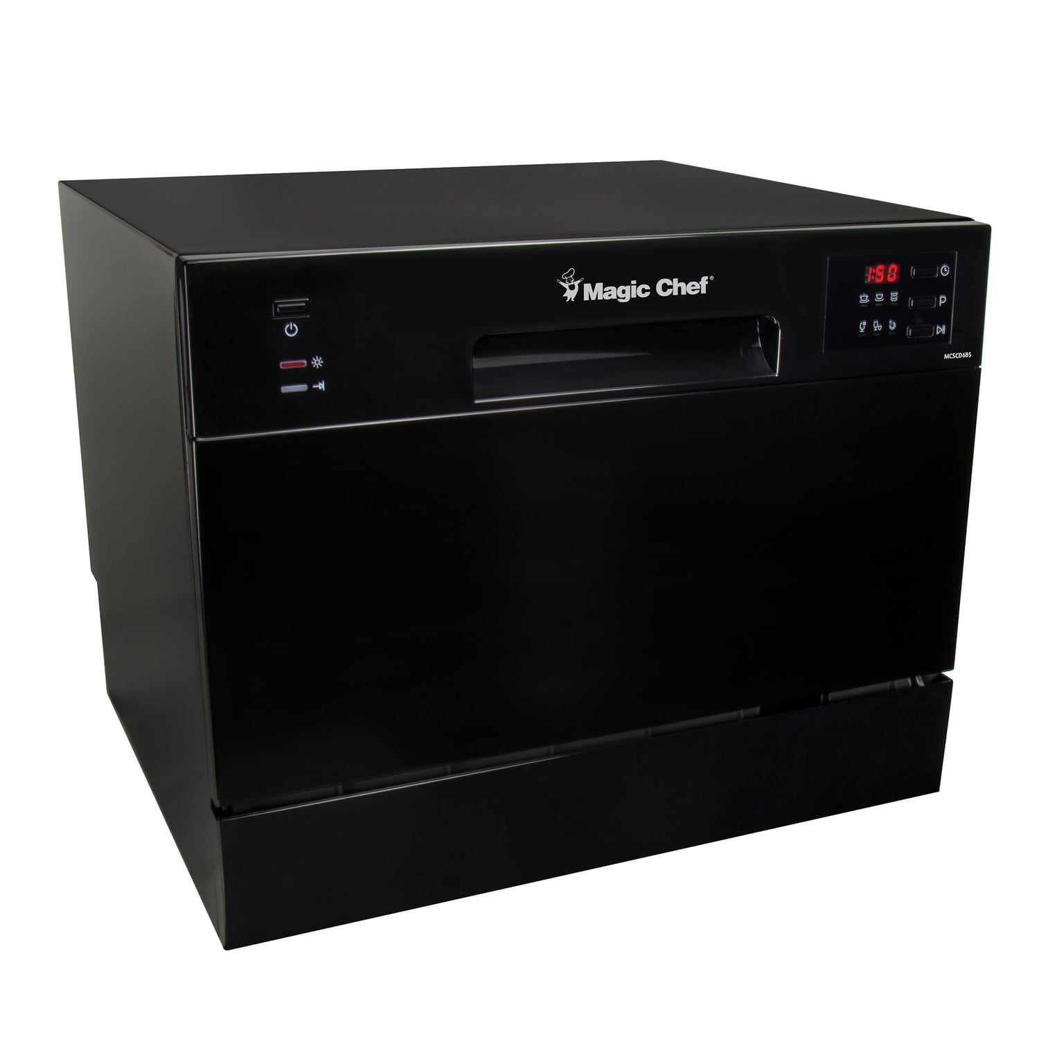 Magic Chef MCSCD6B5 6-Place-Settings 680-Watt AC Countertop Dishwasher, Black - 2