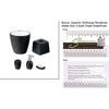 Dollhouse Miniature Resin Black Bath Accessory Set/5pc. w/3-Scale Wallet Ruler