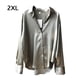 thumbnail image 1 of Blusa de mujer Camisa holgada de manga larga de satén Retro Girl Casual Top, Verde, XXL Monstrate AP001166-17B, 1 of 7