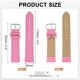 thumbnail image 2 of Correas de reloj de cuero PU Uxcell de 20 mm, correa de reloj de liberación rápida, correas de repuesto para reloj con hebilla de acero inoxidable para hombres y mujeres, rosa, 2 of 7