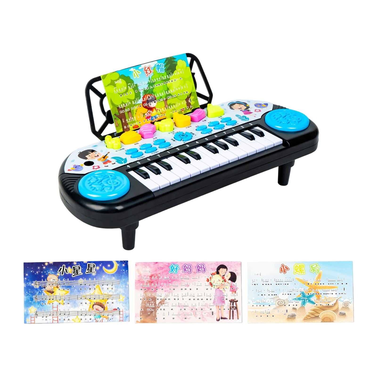 LeeQinersw 24 Keys Electronic Pianos Kids Piano Keyboard Portable Piano Electronic Keyboard Blue