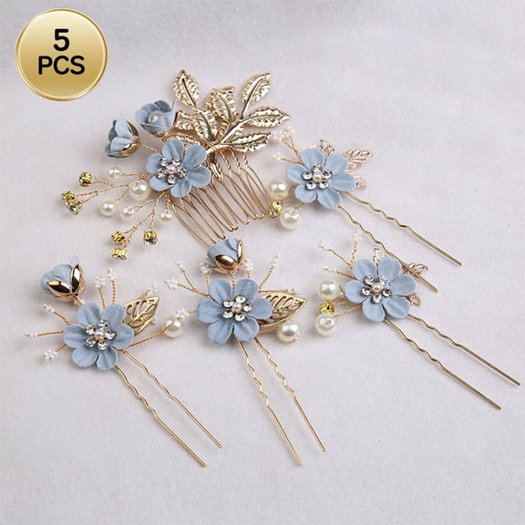 Flower Bridal Hair Combs, Wedding Pearl Hair Pins Barrettes for Women Bridesmaids