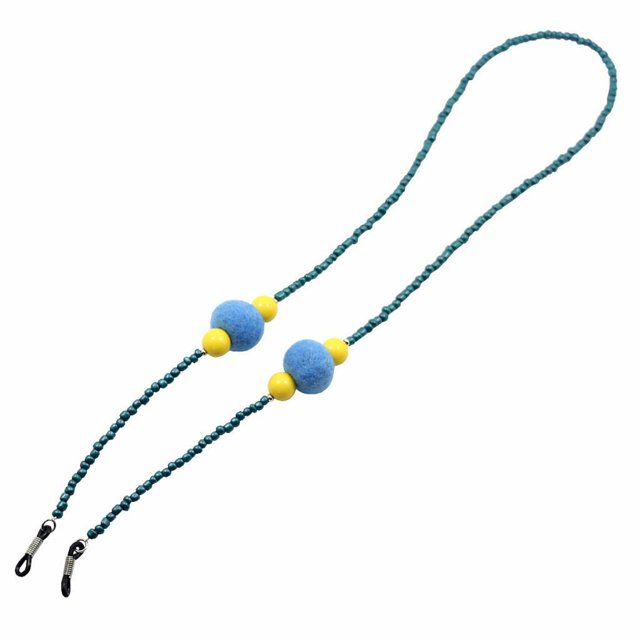 Collar con soporte de cordón para gafas de sol de cuentas de colores
