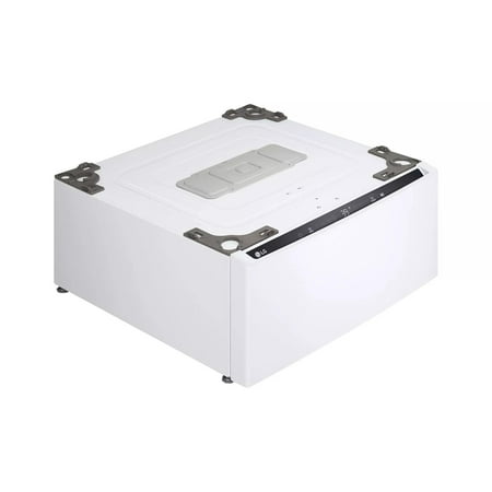 LG - SideKick 1.0 Cu. Ft. High-Efficiency Smart Top Load Pedestal Washer - White