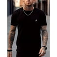 thumbnail image 1 of [Popular Choice] Men's Summer Casual T-Shirt with Unique Print Design - Soft Polyester Blend, Stretch Fit, Round Neck, Non-Transparent - Perfect for Daily Wear & Vacations Tee For Adult, Men, Women,, 1 of 7