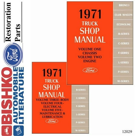 Trucks Factory Shop Repair Manual Bishko OEM Digital Repair Maintenance Shop Manual CD for Ford Truck All Models 1971 ()