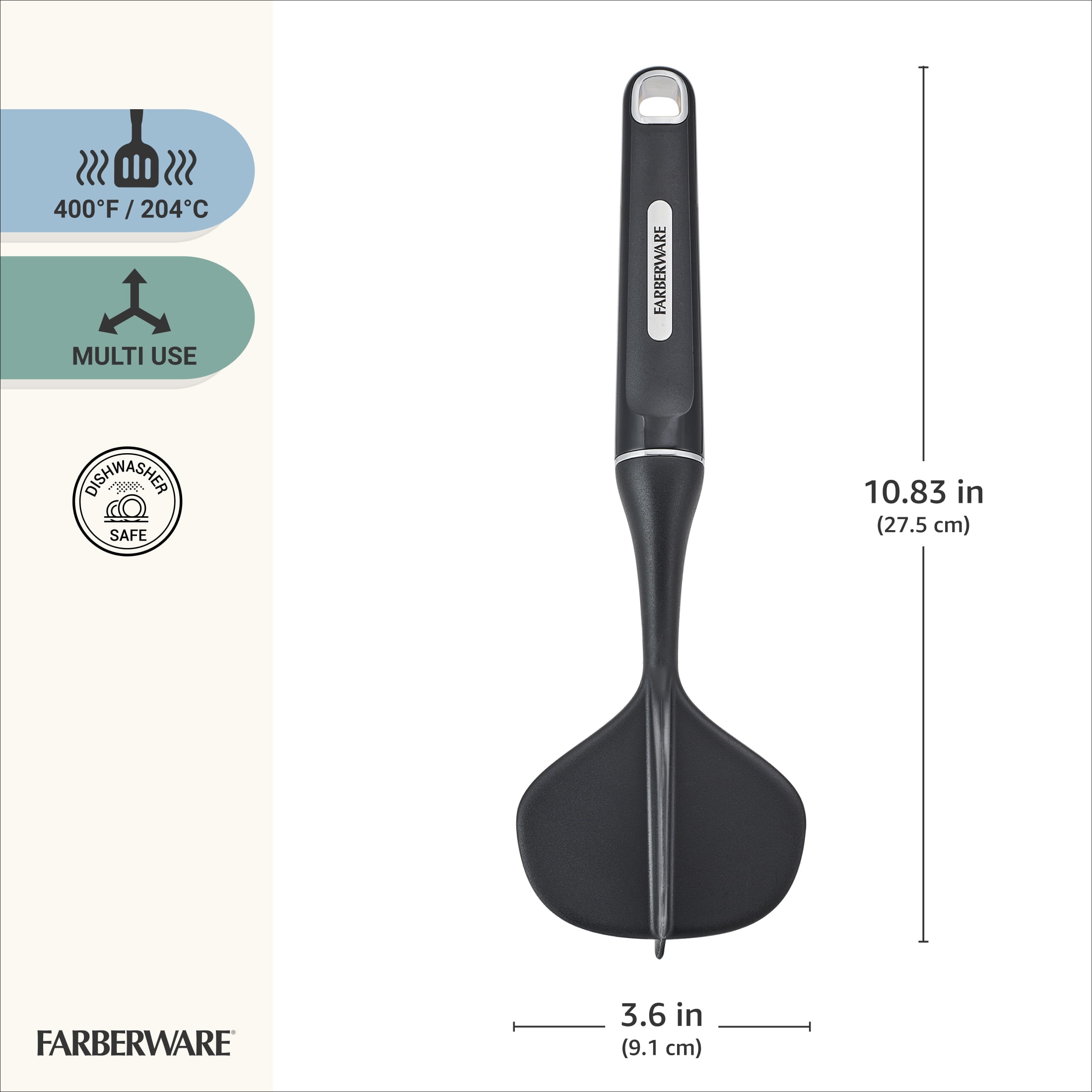 Farberware Professional Nylon Ground Meat Chopper/Masher Black with Plastic Handle