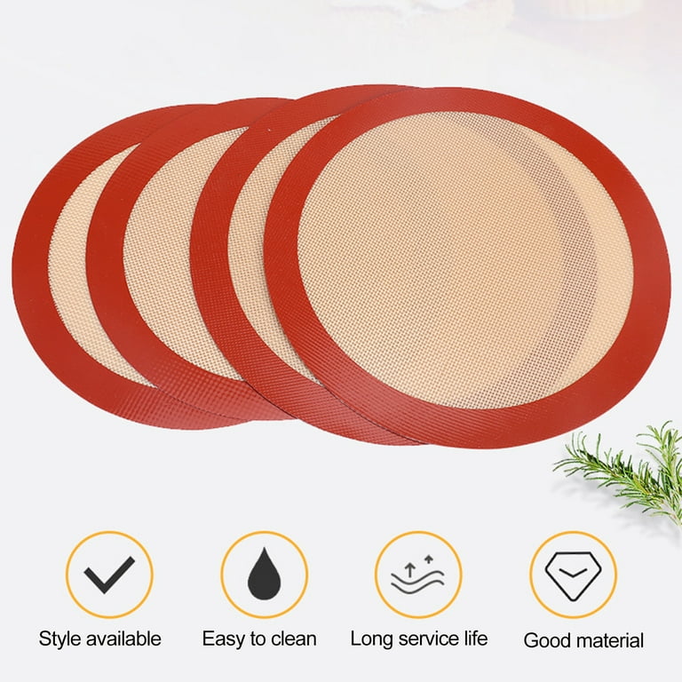 Non Stick Round Silicone Baking Mats, Reusable Heat Resistant
