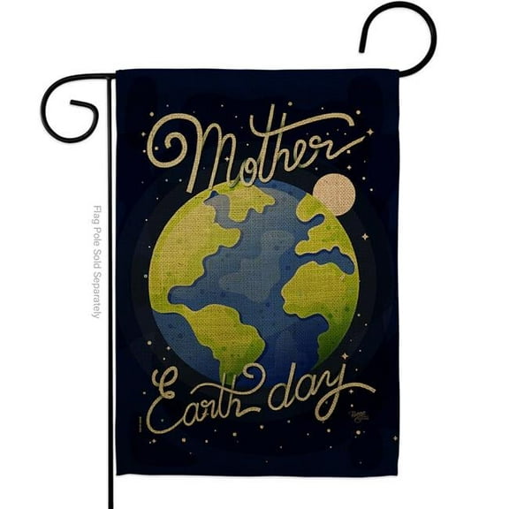 Breeze Decor G165147-BO Earth Day Garden Flag Expression Inspirational 13 x 18.5 in. Double-Sided Decorative Vertical Flags for House Decoration Banner Yard Gift