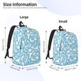 thumbnail image 2 of Bingfone Blue Snake Print Canvas College Laptop Backpack, Large Capacity Lightweight College Bookbag Casual Daypack-Medium, 2 of 5