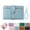Blue, variant on Women's Premium Leather Bifold Wallet,Small Wallet with Coin Slot and Card Holder,Solid Color Elegant Stylish Leather Wallets for Women (White)