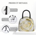 thumbnail image 4 of Easygdp White Rose Bolsa de Almuerzo Insulada Grande, Forro de Aluminio, Diseño Espacioso, a Prueba de Fugas, Ideal para Trabajo, Picnics, Viajes y Actividades al Aire Libre, 4 of 6