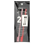 Kitsch Pro Dual Edge Mini Hair Brush and Comb, 2 Count, Nylon Fine Tooth All Purpose Combs, Blush