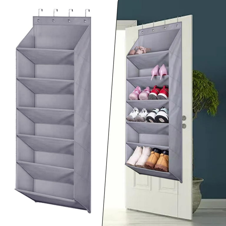 Deep Pockets Door Shoe Rack Hanging Shoe Rack for Closet Saving Shoe Holder for Narrow Door for Hats Toys Crafts 16 Pair Shoes Walmart