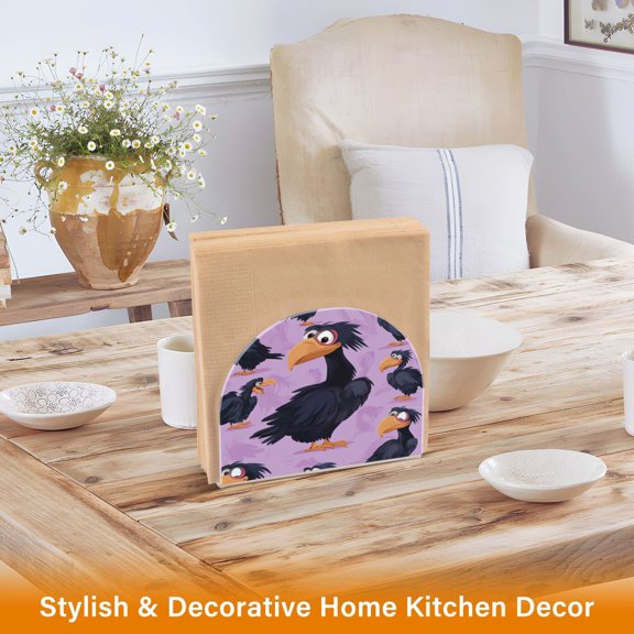 BZSMCE Napkin holder Creative Adorable Vulture Pattern Classic Napkin Holders for Tables, Dining Table Napkin Holders for Kitchen