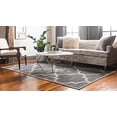 thumbnail image 3 of Unique Loom 3116021 7 x 10 ft. Austin Trellis Rectangular Rug, Gray, 3 of 5