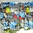 thumbnail image 4 of Cotton Window Valance Floral Print 58 Inch Wide Tropical Hawaiian Black, 4 of 5