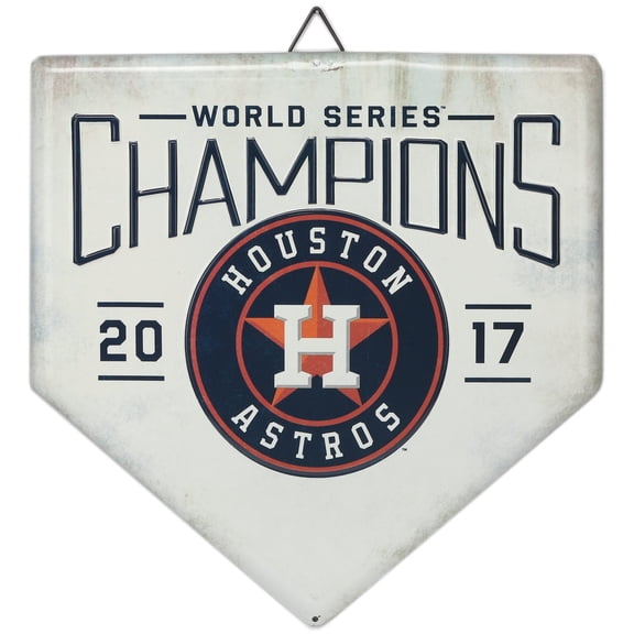 Houston Astros 12" x 12" World Series Home Plate Metal Sign