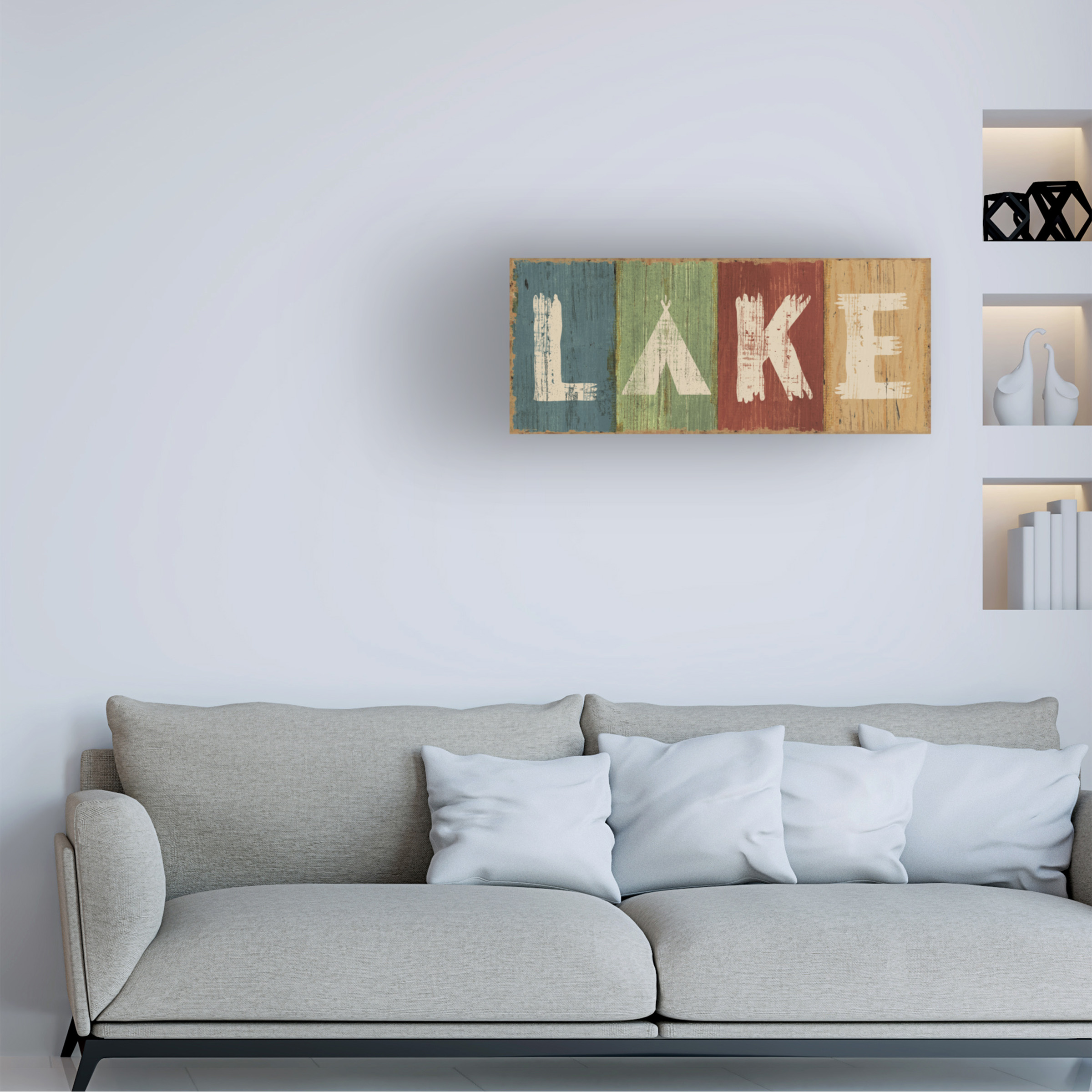 Trademark Fine Art 'Lake Lodge V' Canvas Art by Sue Schlabach
