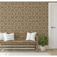 thumbnail image 5 of S4Sassy Peel & Stick Textured Vinyl Wallpaper, Dot Blossom Floral Print Contact Paper Waterproof - Brown, 25"x360", Removable Modern Wall Covering for Home Decor in Bedrooms & Living, Renter Spaces, 5 of 9