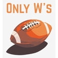 thumbnail image 5 of Only W's American Football Adult White Long Sleeve Hoodie-Large, 5 of 6