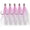 Pink &White-5pcs, variant on Fishing Bucktail Teaser Hooks,5pcs Saltwater Fishing Teaser Lures with Bucktail Crystal Flash Skirt Big Eyes Fluke Flounder Rig Fishing Jig Hooks 5 Colors