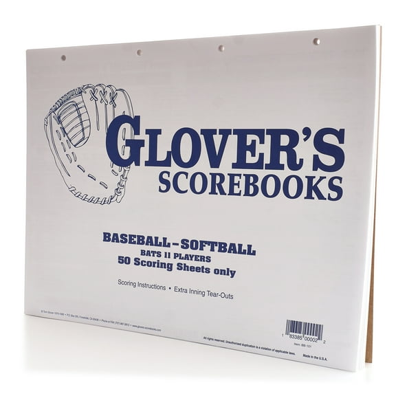 Glovers Baseball/Softball Score Sheets