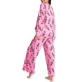 thumbnail image 4 of Conjunto de pijama navideño para mujer 2024, estampado de cascanueces de dibujos animados, camiseta de manga larga con cuello redondo y pantalones, ropa de dormir para estar en casa, 4 of 5