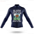 thumbnail image 3 of Chaqueta de ciclismo de manga larga para hombre con diseño de perezoso, ropa de ciclismo de montaña para primavera y otoño, uniforme de bicicleta, camiseta de carreras de bicicleta de carretera transp, 3 of 4