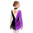 thumbnail image 2 of TSSOE Figure Ice Skating Dress for Girls Long Sleeve Skirted Leotard Sparkly Ballet Dance Dress for Performance Purple 10, 2 of 5