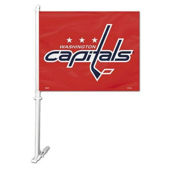 Fremont Die Washington Capitals Car Flag with Wall Brackett