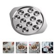 thumbnail image 3 of 2Pcs Escargot Plate Stainless Steel Snail Plate Conch Baking Tray Kitchen Gadget, 3 of 9