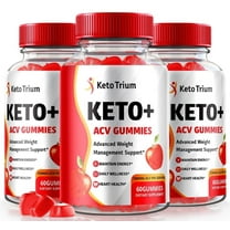 (3 Pack) KetoTrium Keto Gummies, KetoTrium Max ACV Gummies, Maximum Strength Keto ACV Supplement, All Natural Keto   Apple Cider Vinegar, Keto Trium Reviews (180 Gummies)