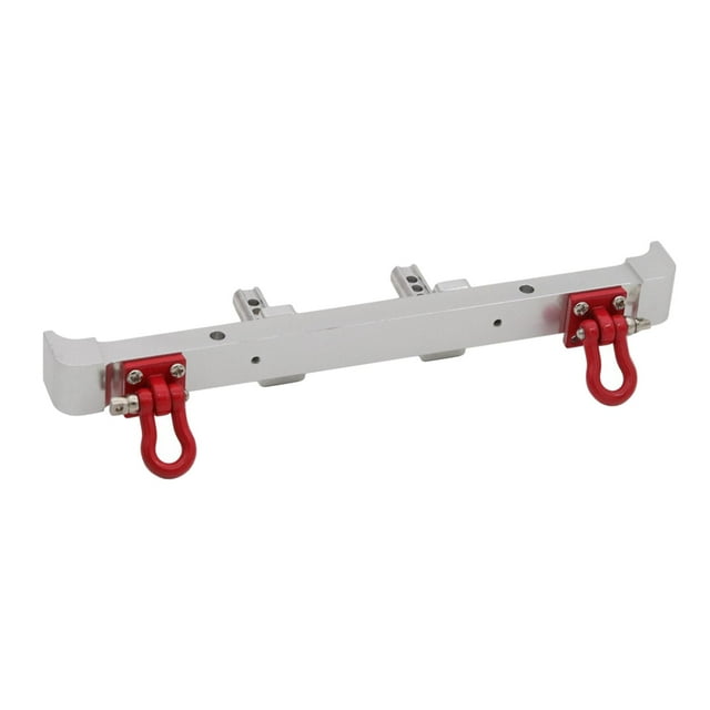 Parachoques RC de aleación de aluminio 1:12, piezas de repuesto fáciles de instalar, piezas de actualización duraderas Trasero plateado